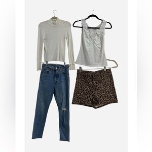 Stylish Clothing Set with Leopard Print Shorts